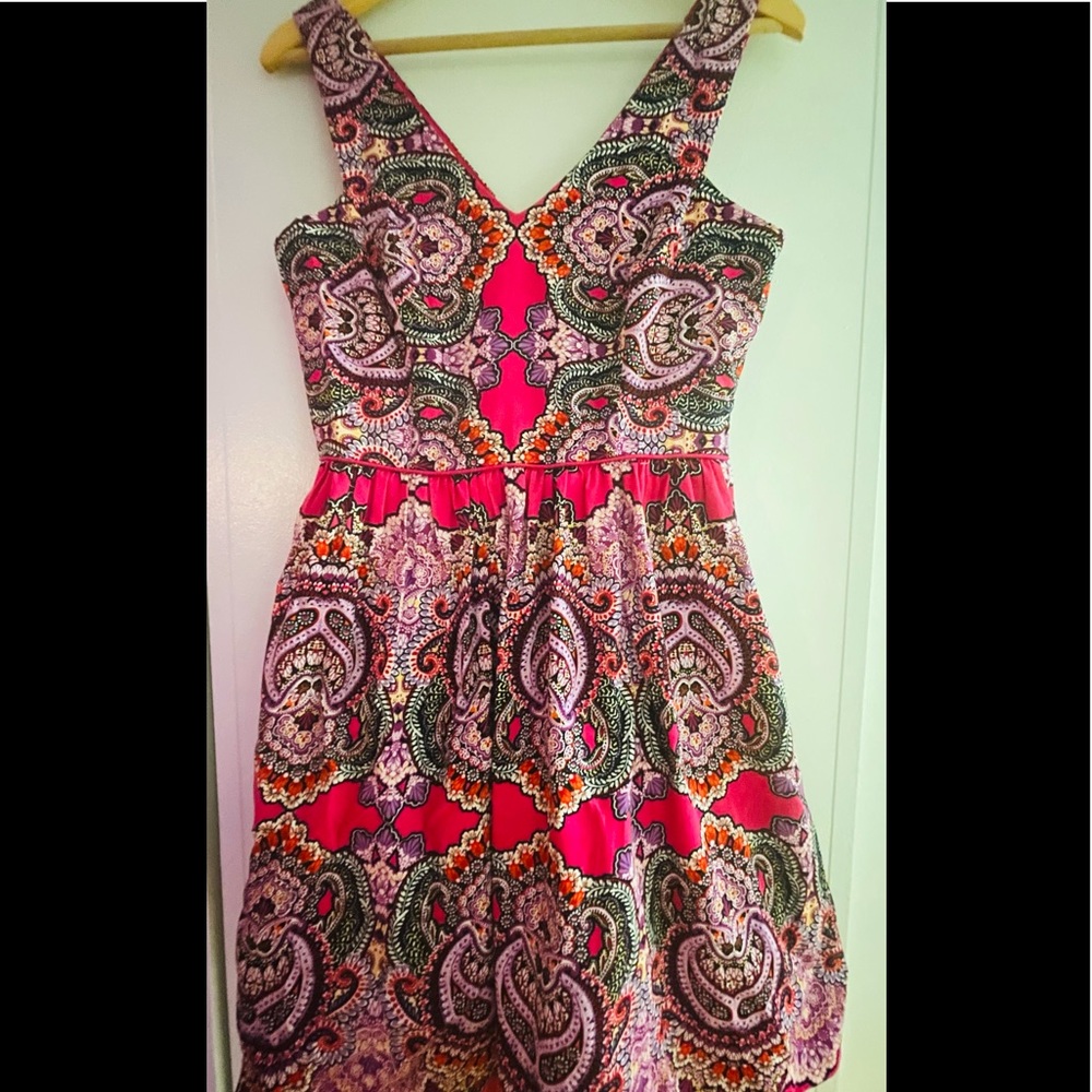 Maggy London Printed Fit-and-Flare Dress